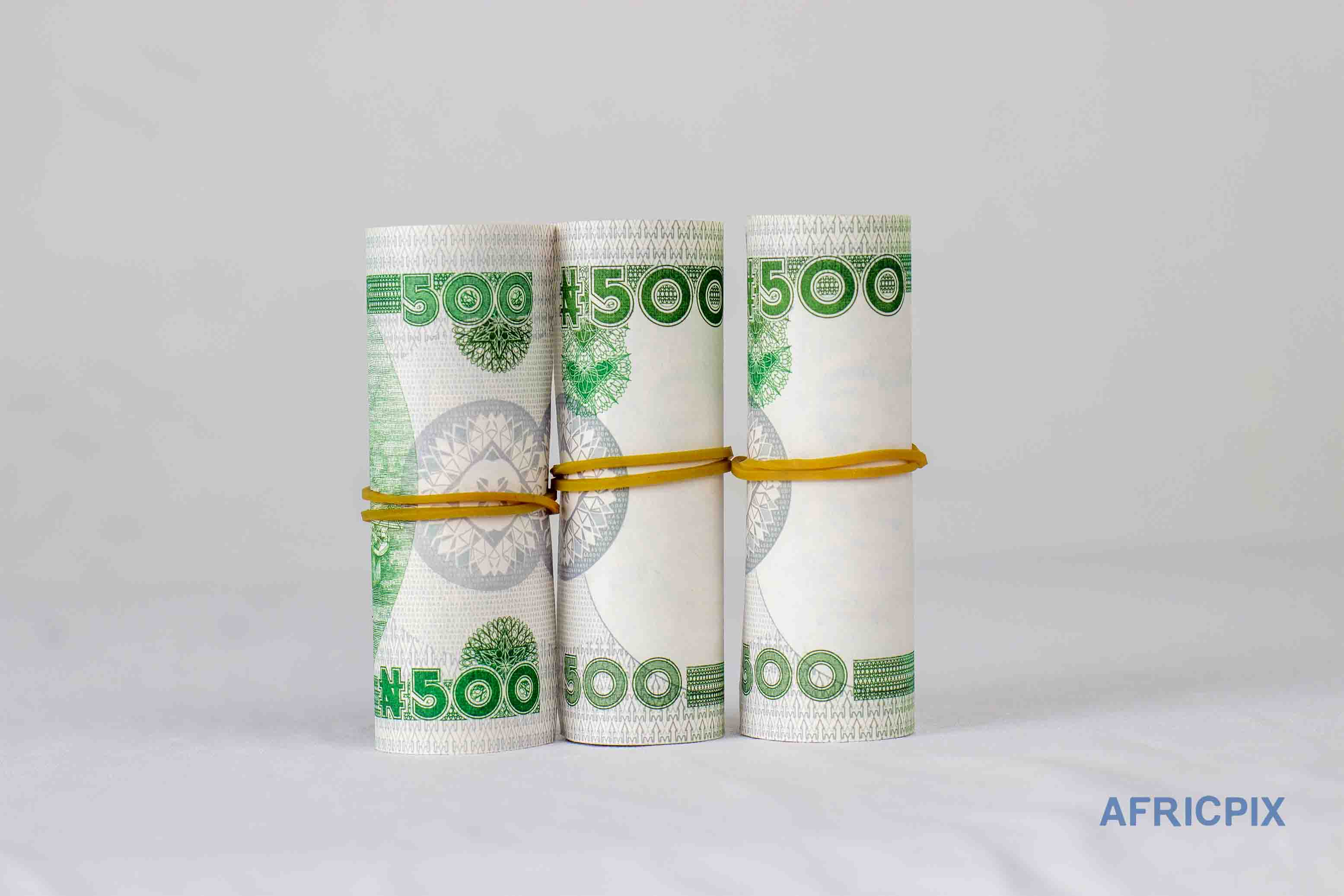 500 Naira Note White Background Money